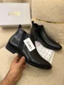 Zara Premium Chelsie Boot Leather Finish | Scarf