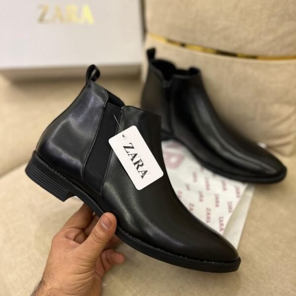 Zara Premium Chelsie Boot Leather Finish | Scarf