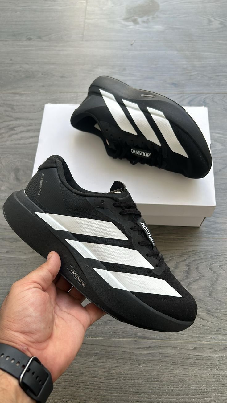 Premium Black Sport Shoes | Scarf