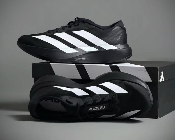 Premium Black Sport Shoes | Scarf - Image 2